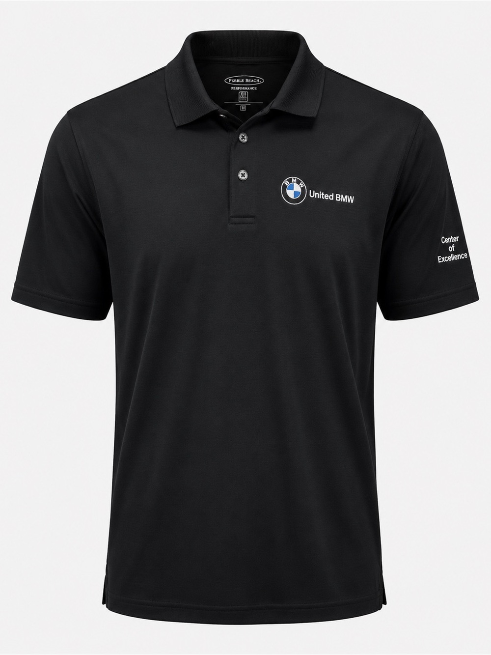 Black Pebble Beach Performance United BMW Polo Shirt Size M